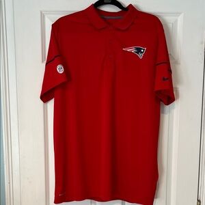 Nike Red Men's Polo with Patriots Logo